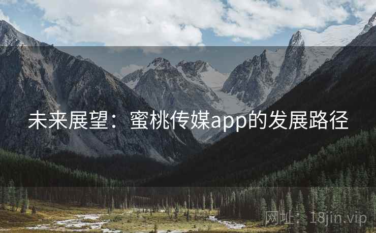 未来展望:蜜桃传媒app的发展路径 第2张 未来展望:蜜桃传媒app的发展路径 第2张