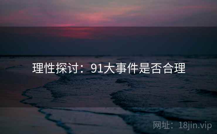 理性探讨:91大事件是否合理