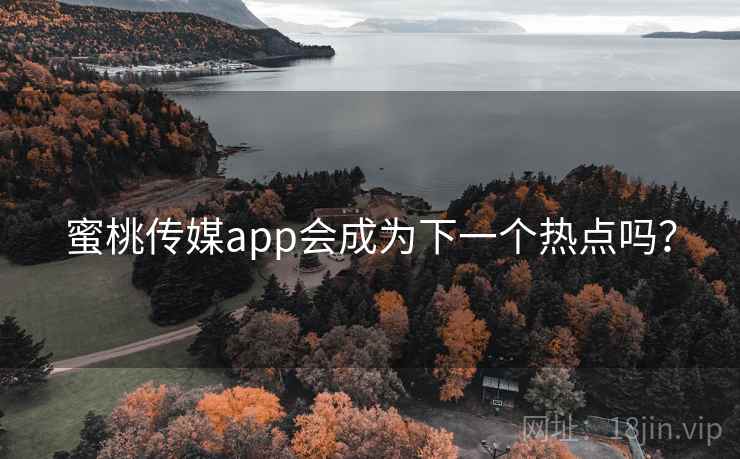 蜜桃传媒app会成为下一个热点吗?
